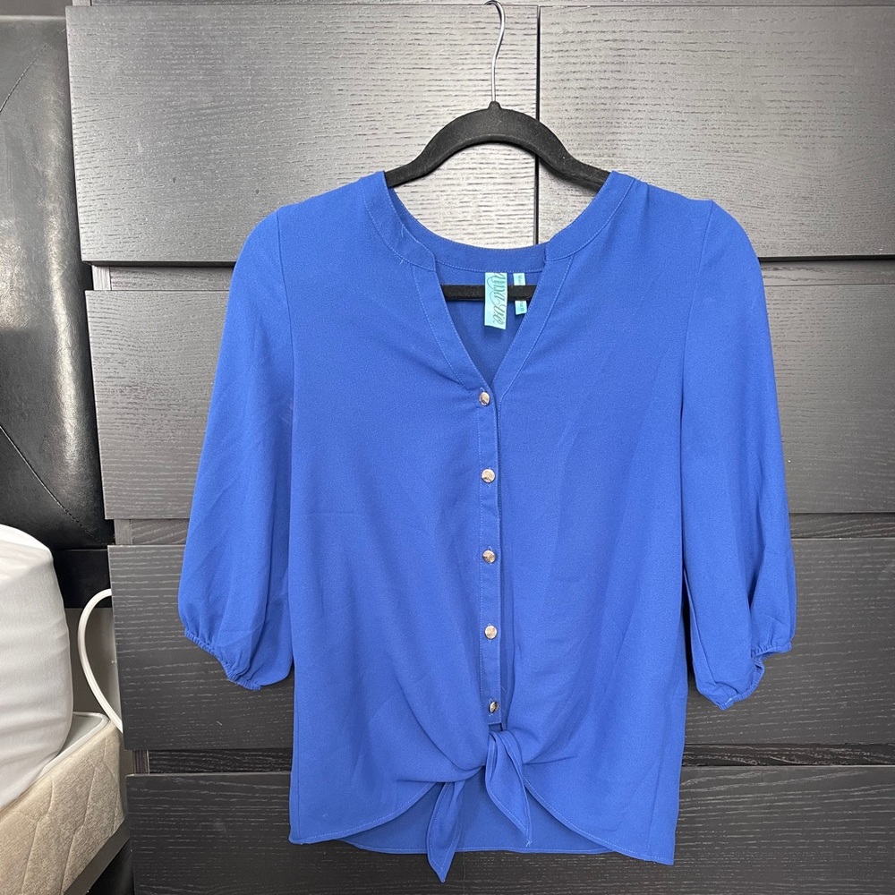 Blue 3/4 sleeve Top
